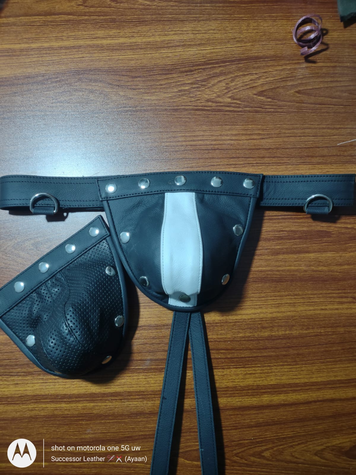 CUSTOM LEATHER JOCK PAIR.