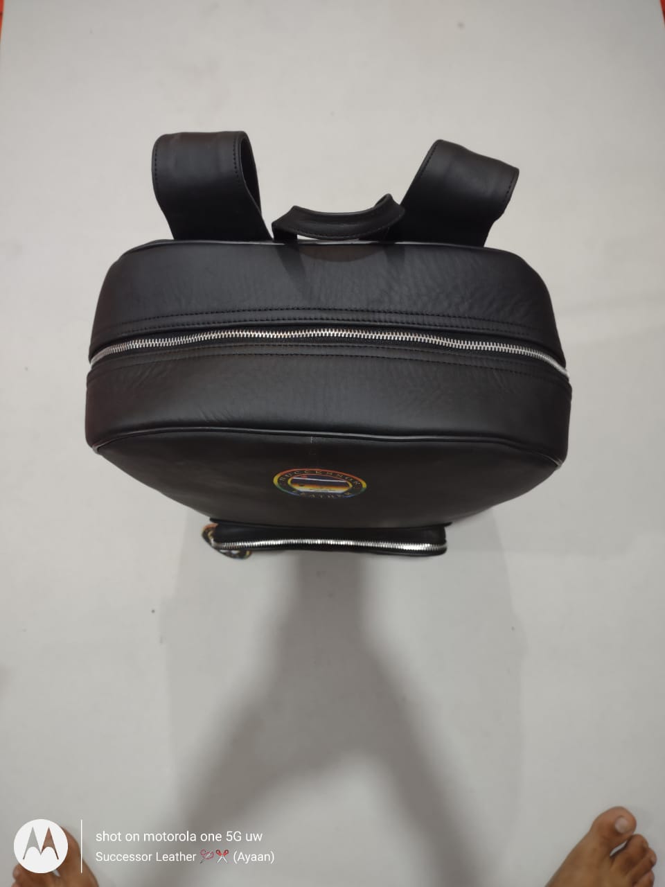 LEATHER BACKPACK WITH CIGER PRIDE LOOK