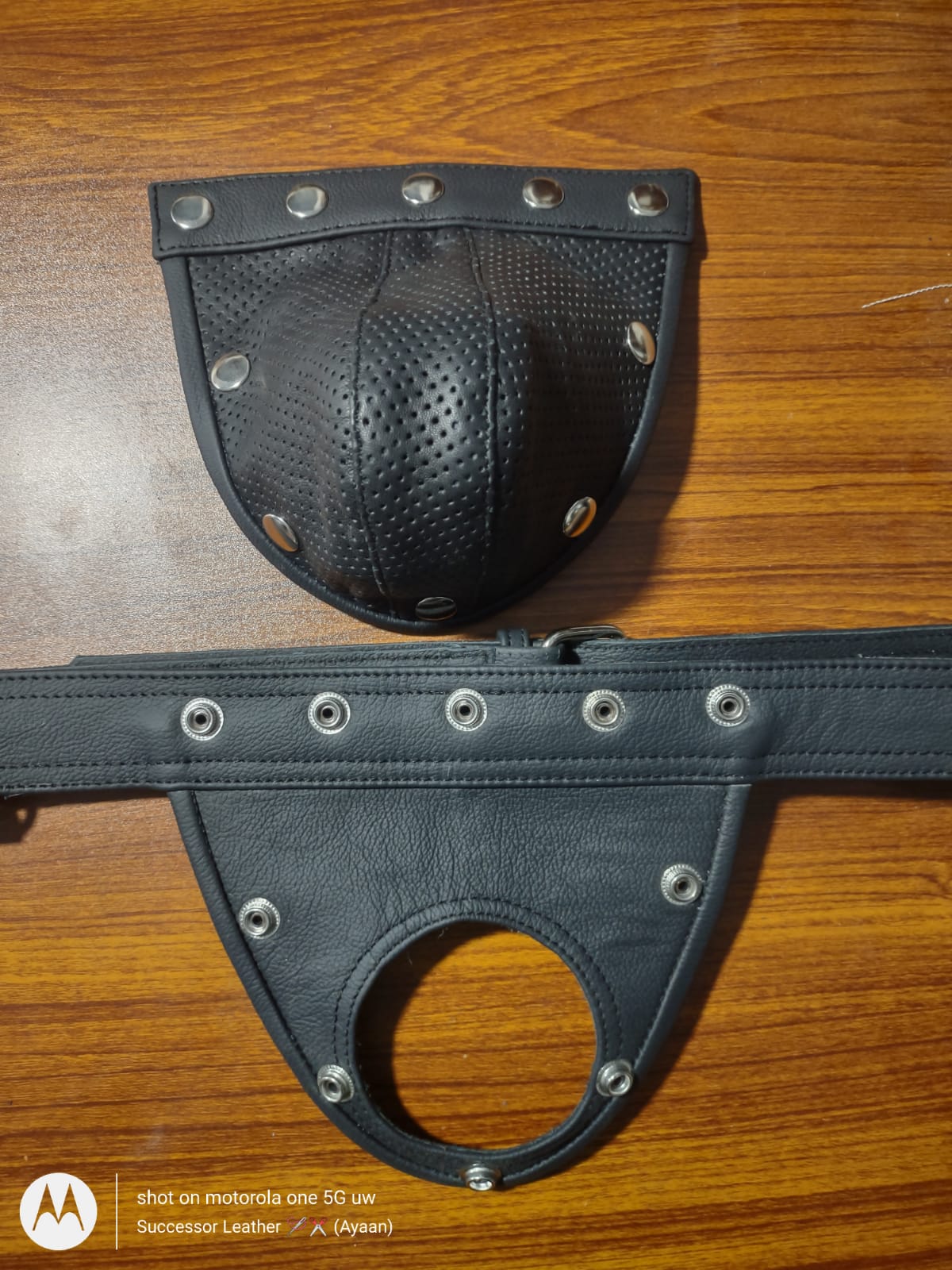 CUSTOM LEATHER JOCK PAIR.