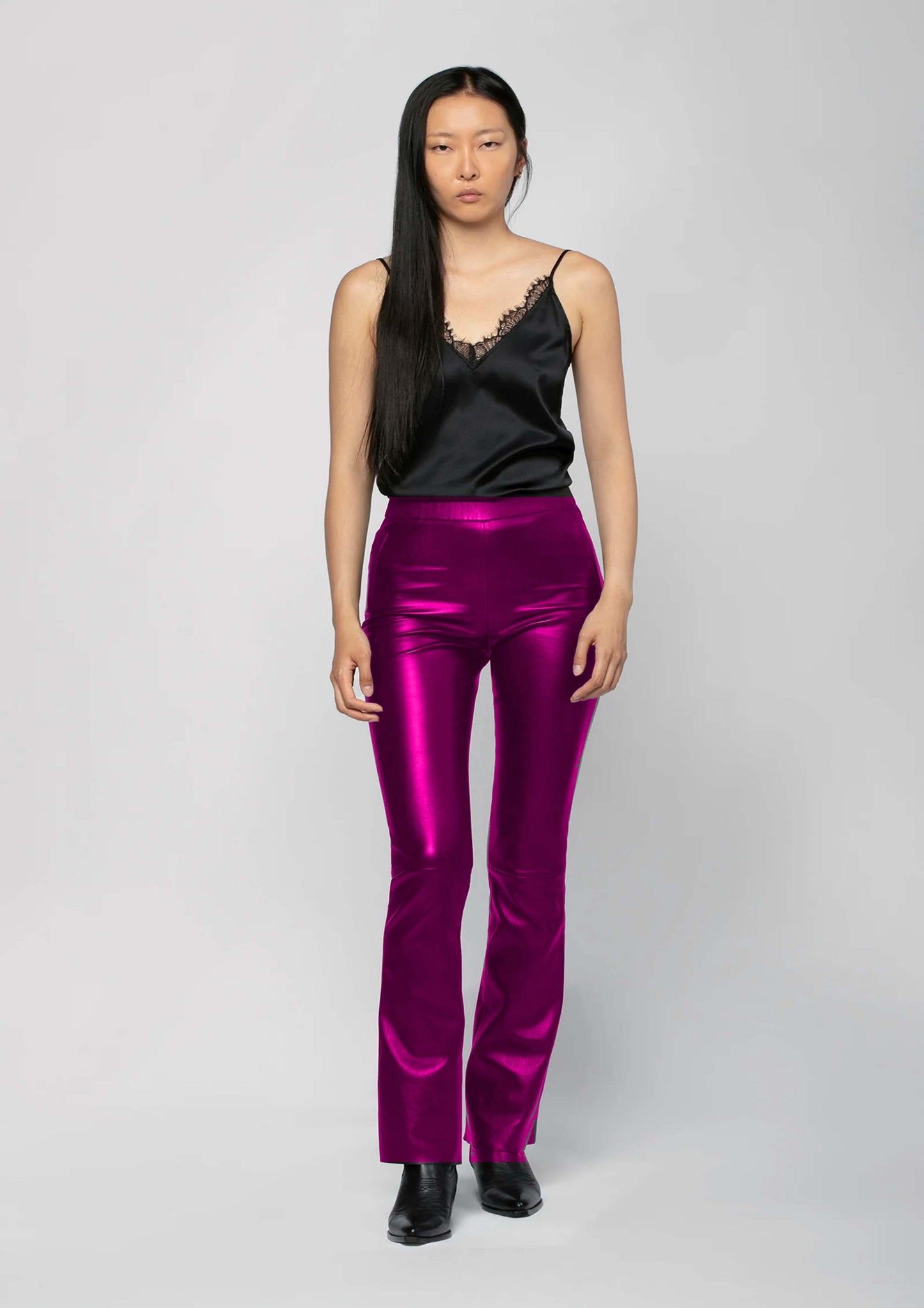 Women Leather Baggy Pant