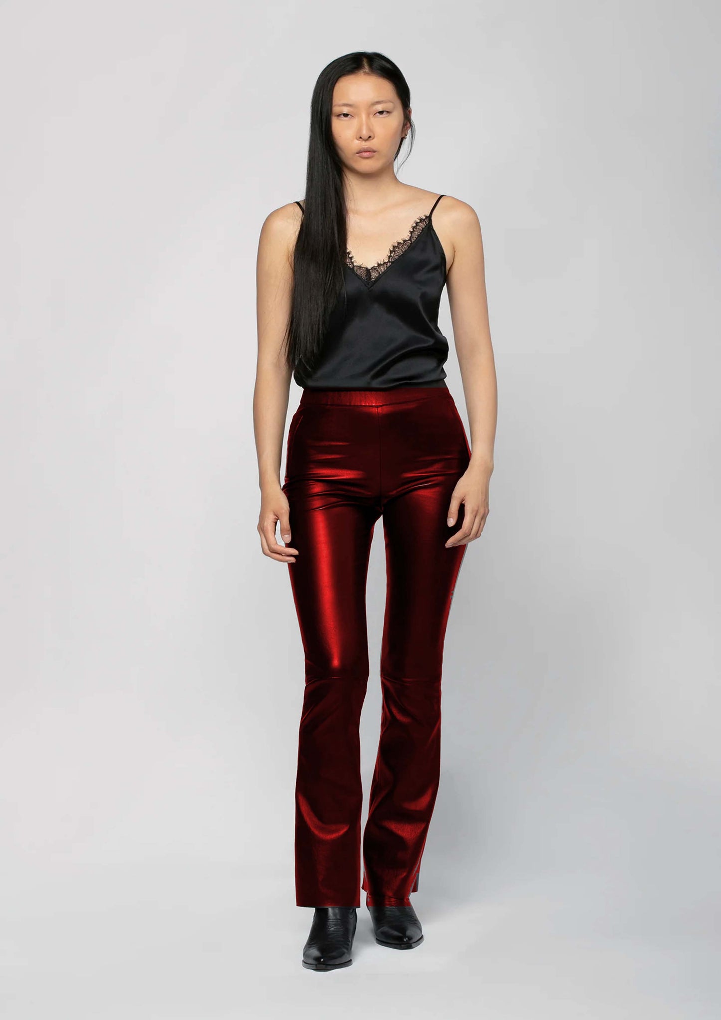 Women Leather Baggy Pant
