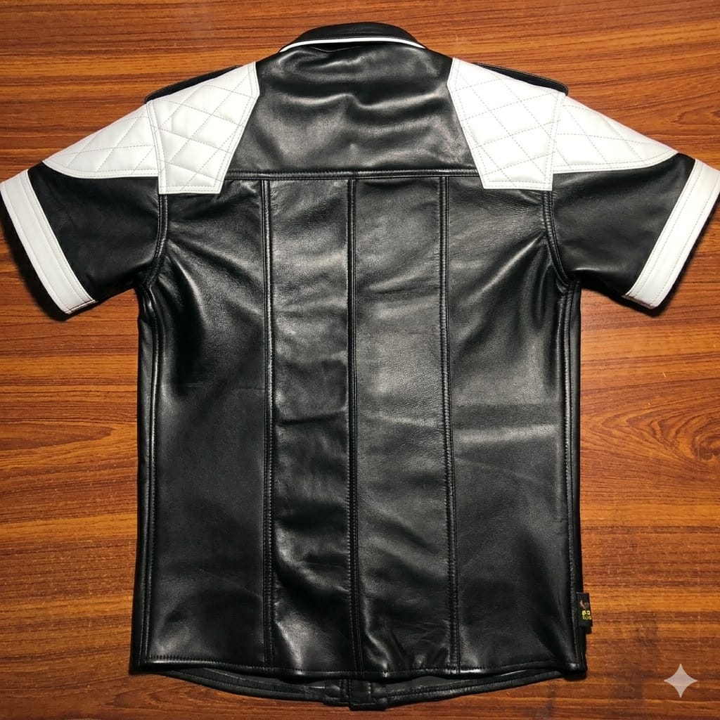 SUCCESSOR LEATHER BLACK LAMB WITH WHITE QUILTING
