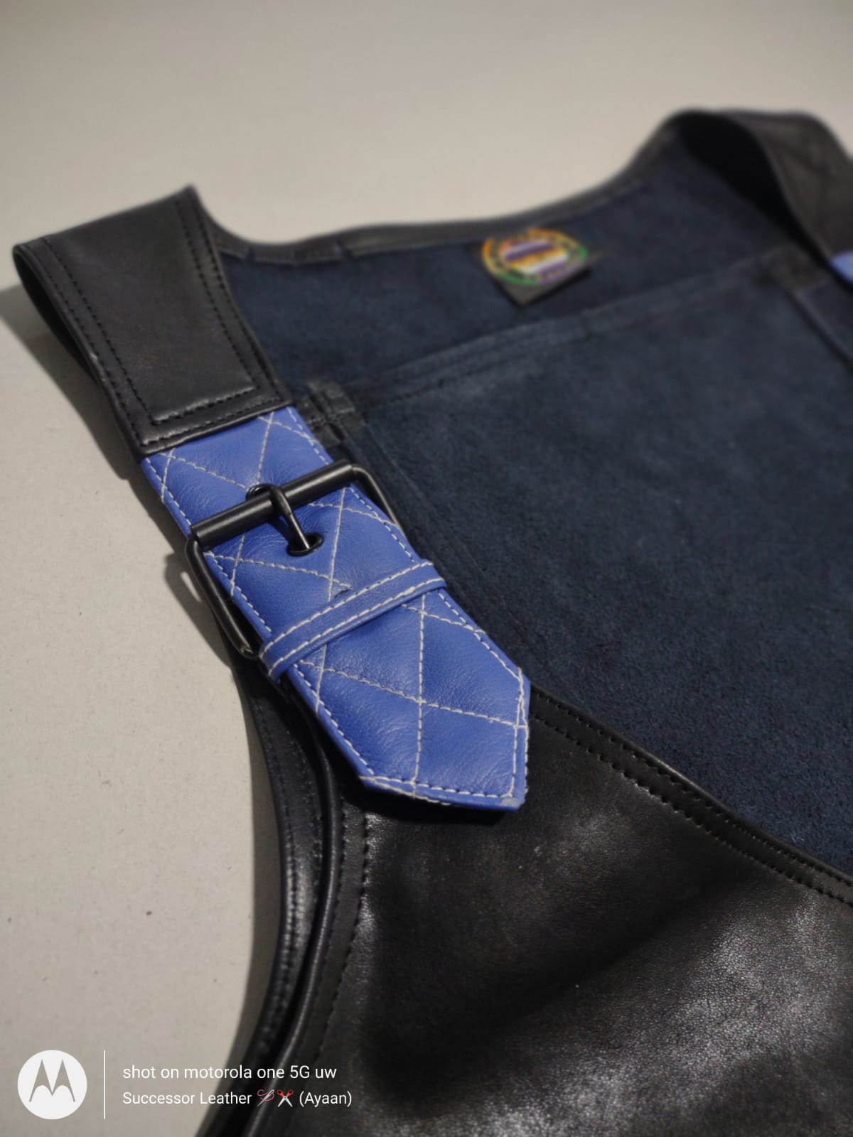 LEATHER BERLIN STYLE BUKLE ADJUSTMENT VEST