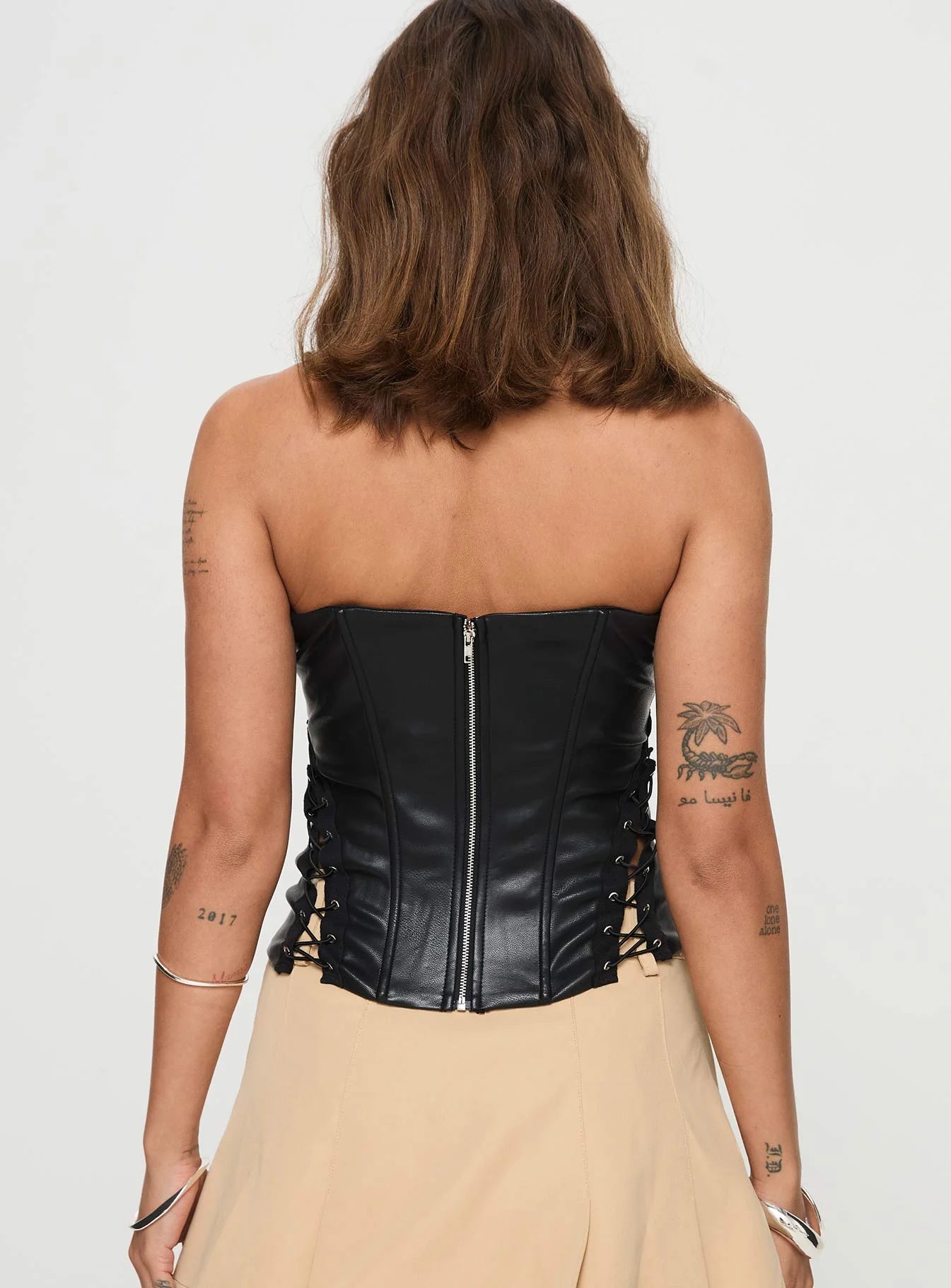 Women Leather Lasses Corset
