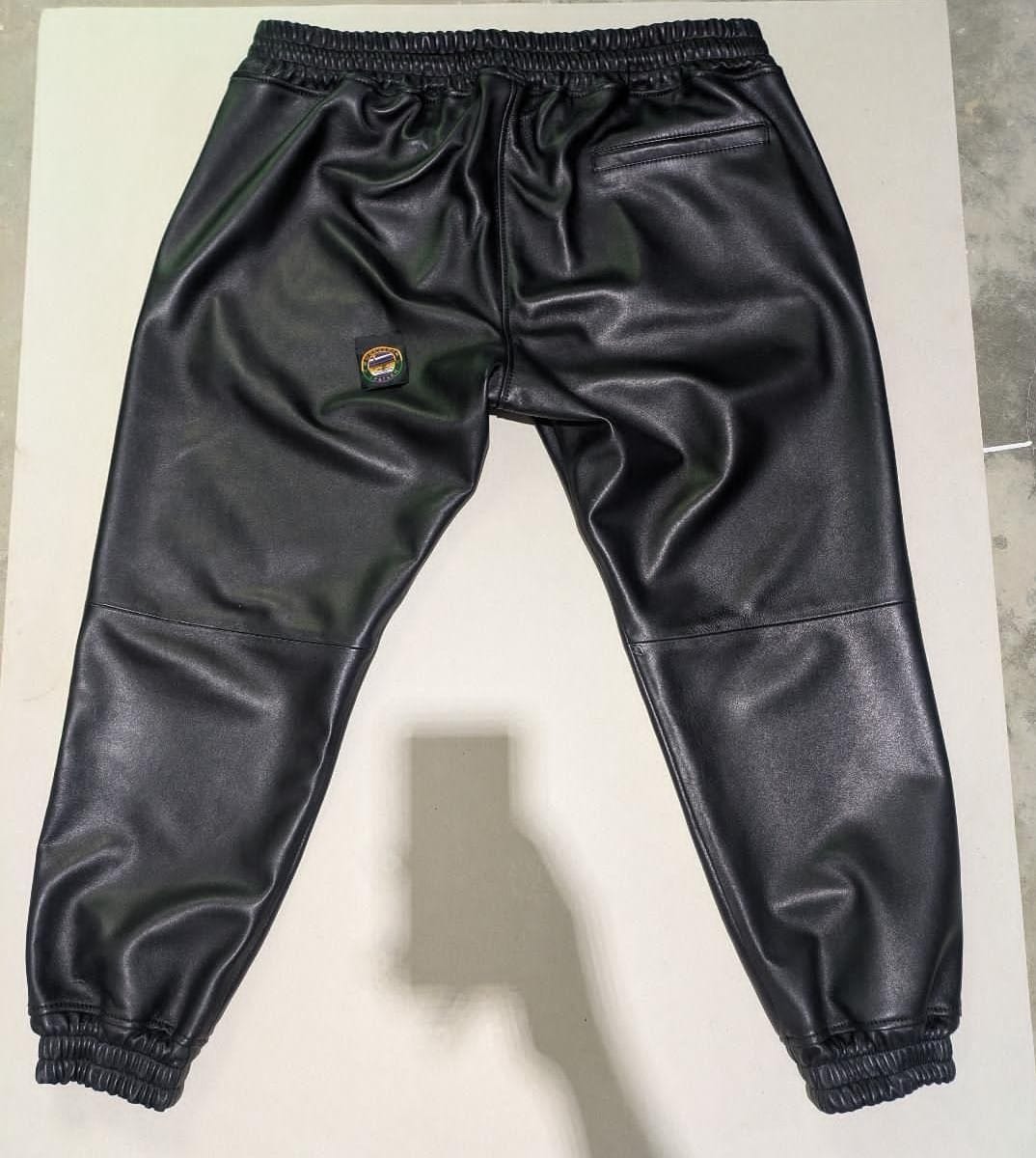 LEATHER JOGGERS