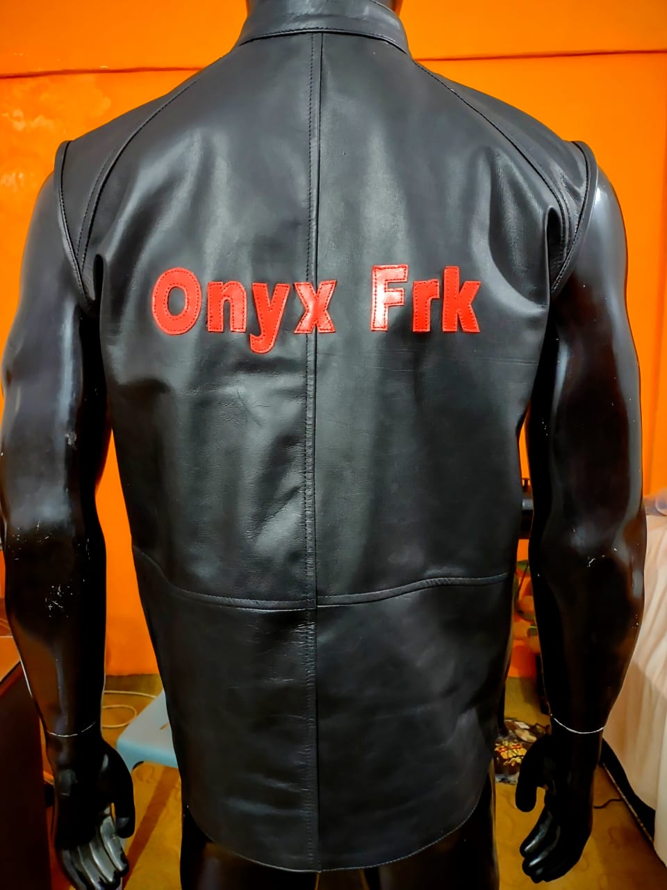 LEATHER VEST WITH PRIDE LOOK