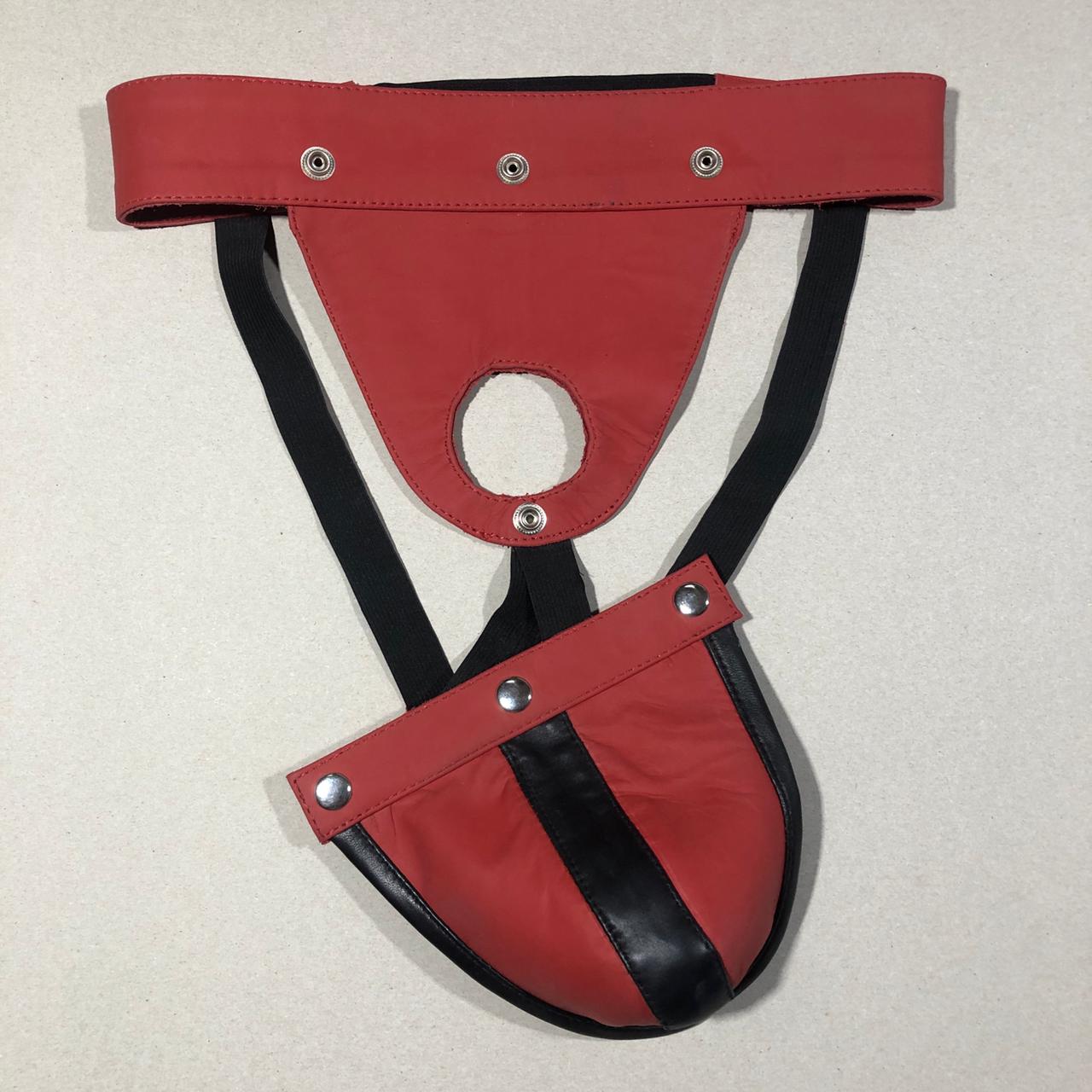 SUCCESSOR LEATHER COW LEATHER JOCKSTRAP WITH COD PEICE AND ELASTIC ON BACK