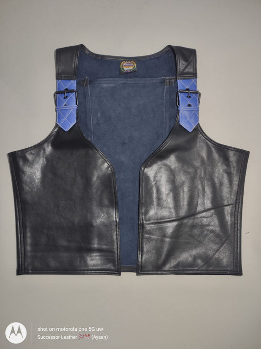 LEATHER BERLIN STYLE BUKLE ADJUSTMENT VEST