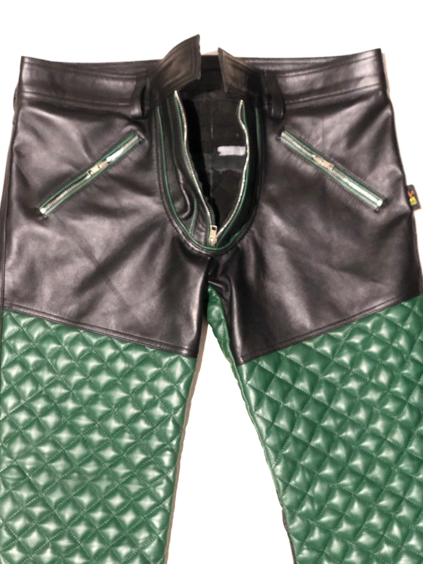 Successor Leather Quilted Pant with pouch and zip pockets
