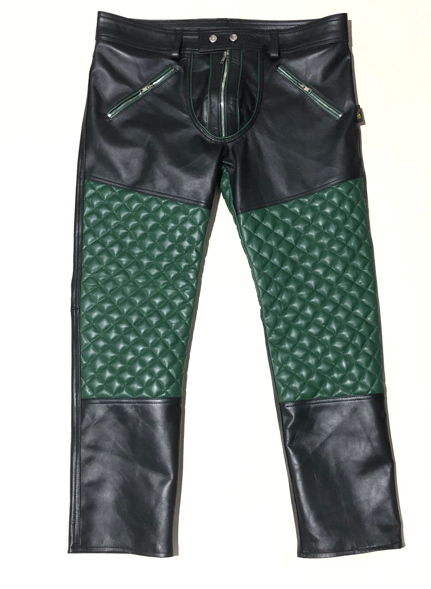 Successor Leather Quilted Pant with pouch and zip pockets