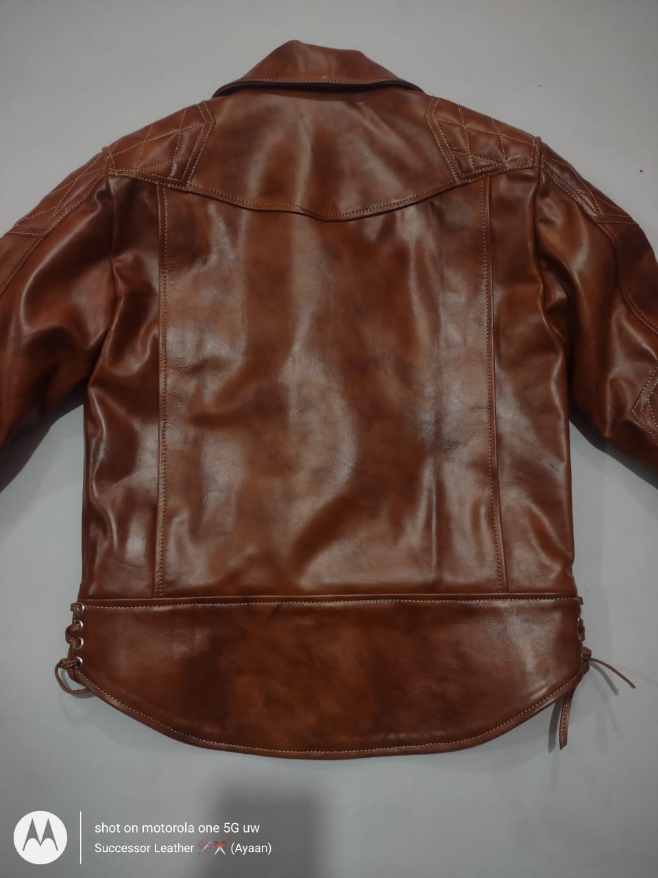 LEATHER MOTOR BIKER JACKET IN COW HIDE