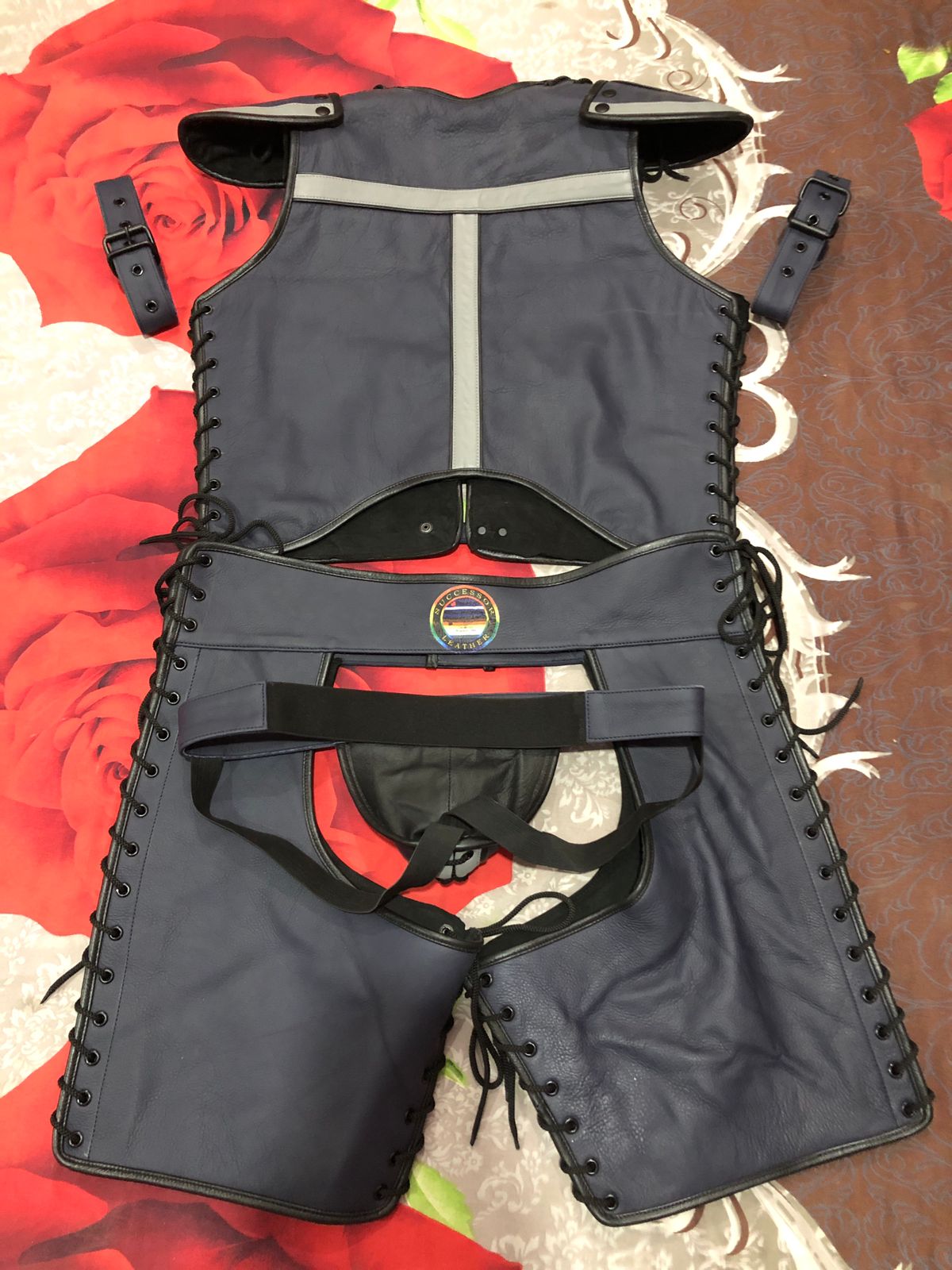 Successor Leather Pup vest and chaps