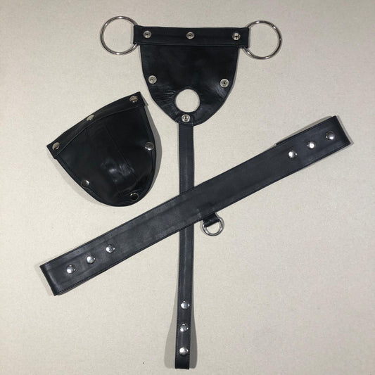 SUCCESSOR LEATHER COW LEATHER JOCKSTRAP WITH COD PCS