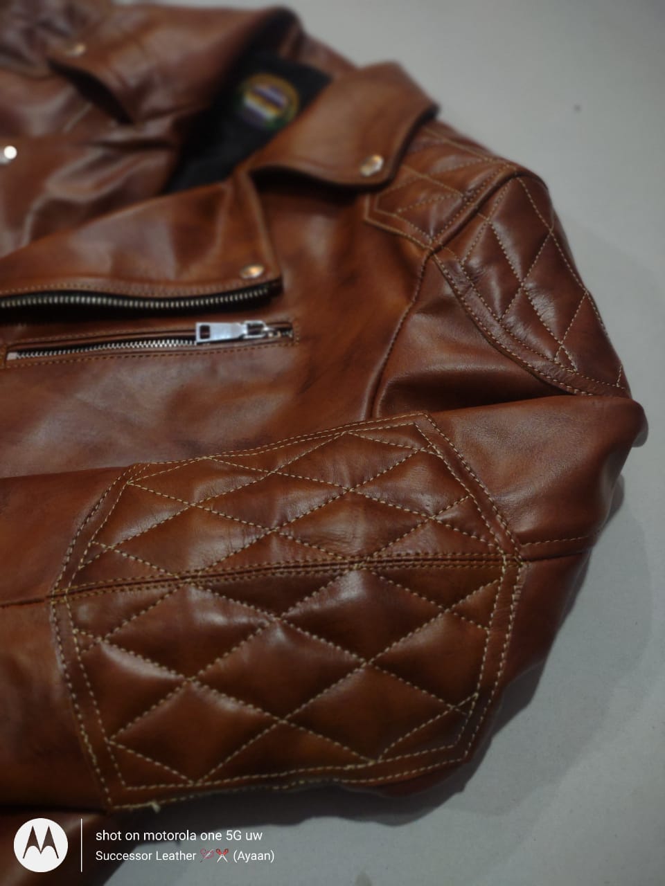 LEATHER MOTOR BIKER JACKET IN COW HIDE