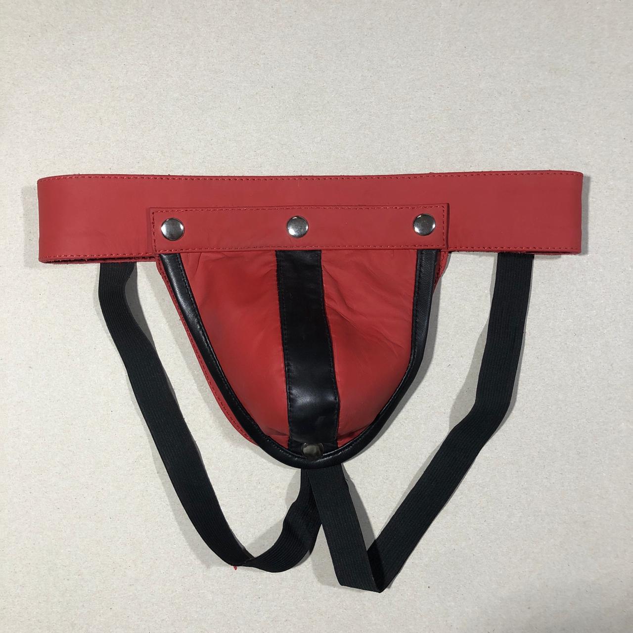 SUCCESSOR LEATHER COW LEATHER JOCKSTRAP WITH COD PEICE AND ELASTIC ON BACK