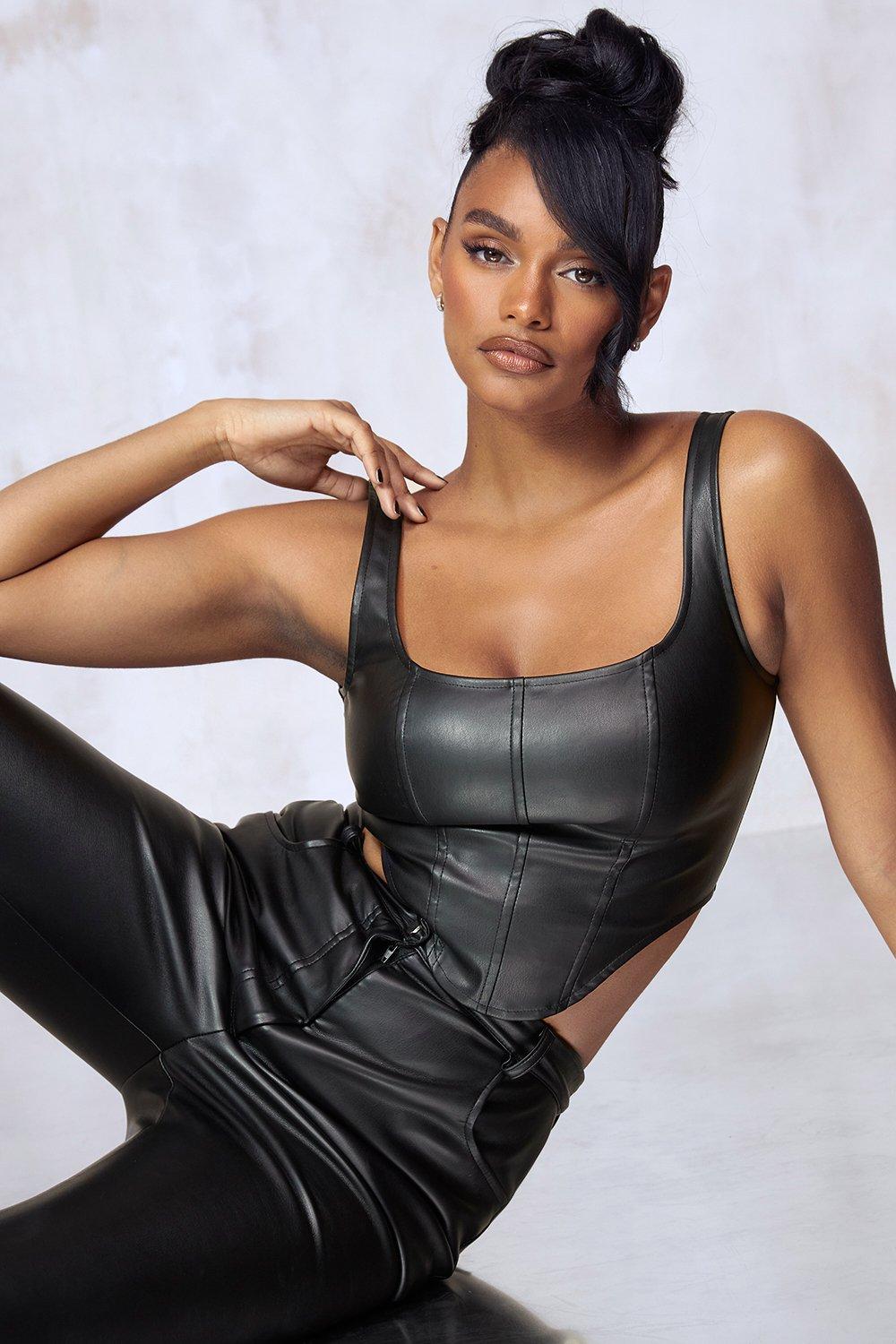 Women Leather Jacket, Top and Pant