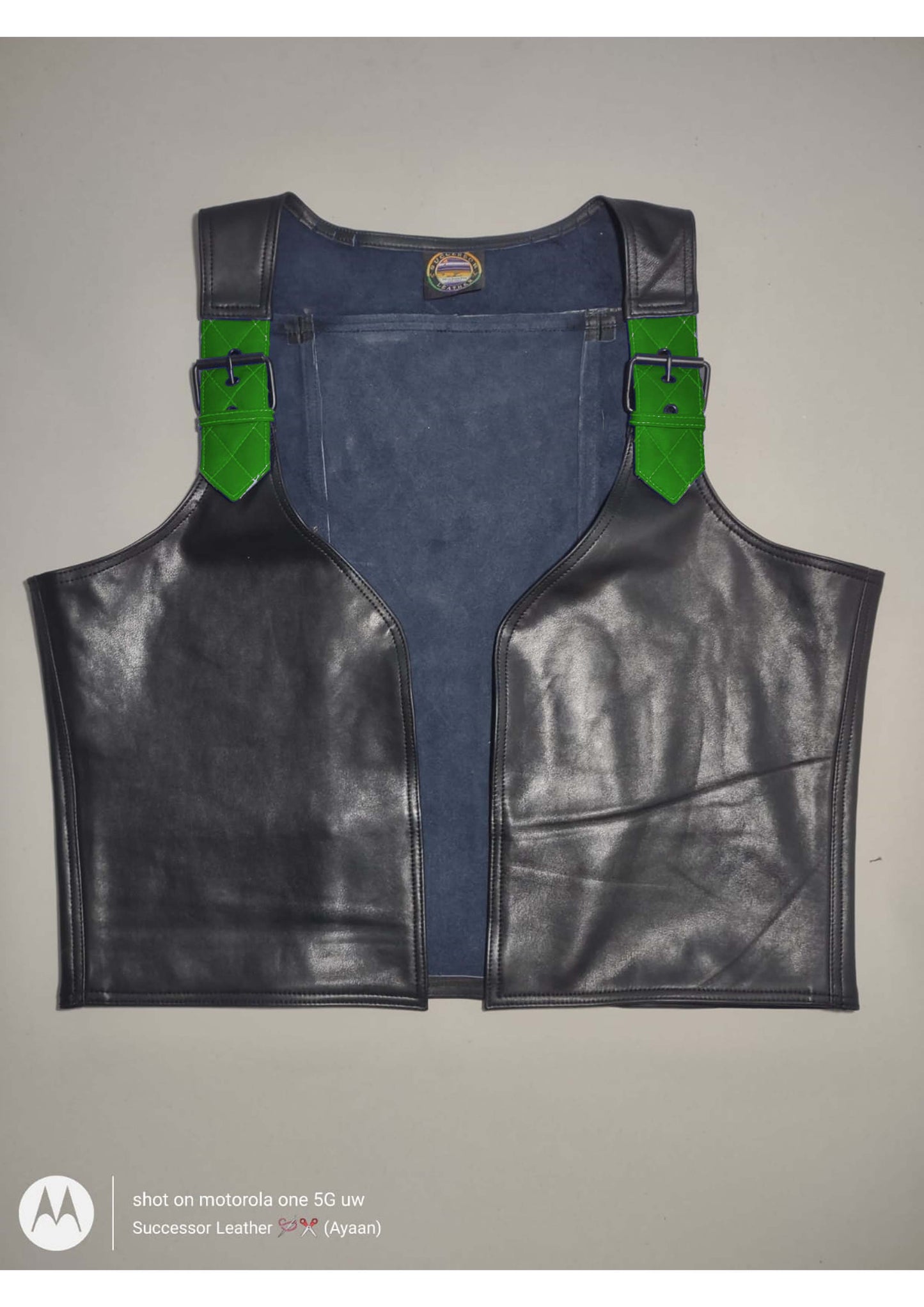 LEATHER BERLIN STYLE BUKLE ADJUSTMENT VEST