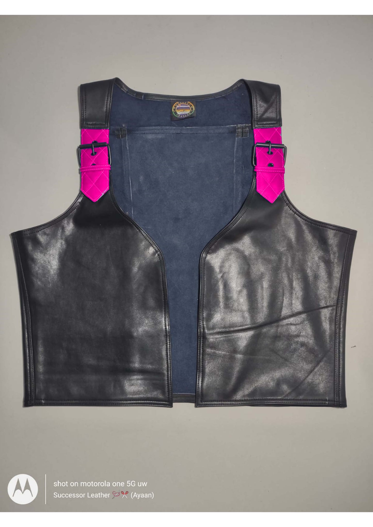 LEATHER BERLIN STYLE BUKLE ADJUSTMENT VEST